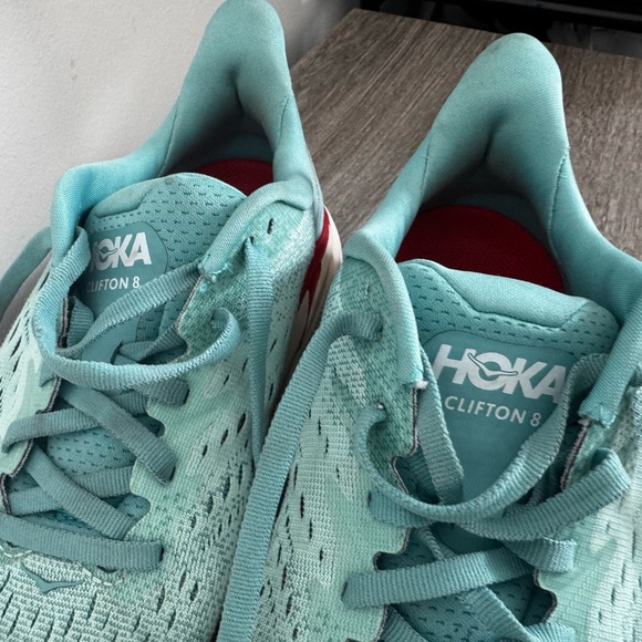 HOKA ONE ONE Clifton 8 Aquarelle 1119394-AEBL Women’s 7.5B Running Shoe/Sneaker - Picture 10 of 15